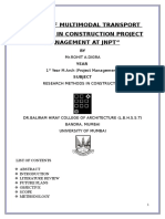 Study of Multimodal Transport Facilities in Construction Project Management at JNPT