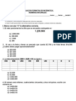 EV. Formativa Quinto Numeración