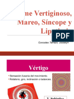 Síndrome Vertiginoso, Mareo, Síncope y Lipotimia