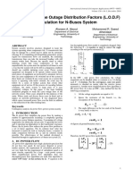 Simulation of Line Outage Distribution Factors (L.O.D.F) Calculation For N-Buses System