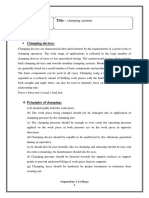 Title: - Clamping Systems EXP No.: - 5: Prepared By: V G Chhaya 1