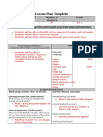 Lesson Plan Math 1 - Shapes