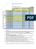 Planilha Custo Medio