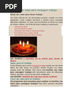 Hechizo Con Velas para Conseguir Trabajo