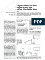 Comparison of Heald Frame Motion Generated by Rotary Dobby and Crank & Cam Shedding Motions