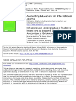 2006 Influences On Undergraduate Students' Intentions To Become Qualified Accountants Evidence From Australia