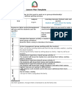 Lesson Plan Template: Papers Coclors Pencils