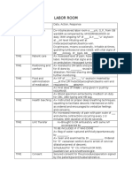 Labor Room and DNC Chart Begh