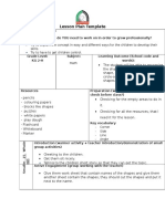 Lesson Plan Template Shapes