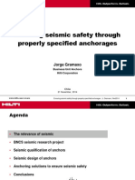 Ensuring Seismic Safety Trough Properly Specified Anchoring