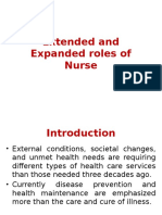 Extended and Expanded Roles of Nurse