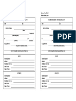 Reimbursement Expense Receipt