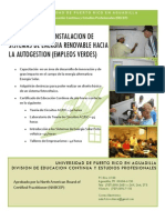 Certificación de Energía Renovable en Universidad de Puerto Rico en Aguadilla