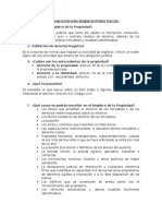 Cuestionario Derecho Registral Primer Parcial