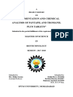 Instrumentation and Chemical Analysis of Pantapil and Tromanil Plus Tablets