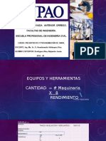 Coeficiente de Aporte - Maquinaria y Herramientas