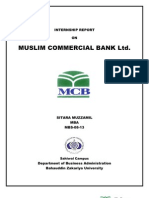 Internship Report On MCB Bank