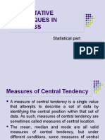 Quantitative Techniques in Business: Statistical Part