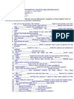 Present Continuous Affirmative Negative Interrogative