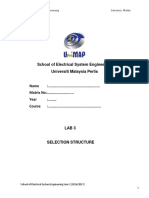 Lab 03 - Selection Structures