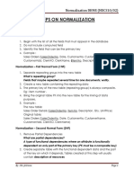 Steps On Normalization