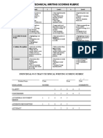 Individual S 5 Trait Technical Writing Scoring Rubric