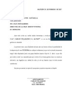 Carta de Solicitud Vivienda