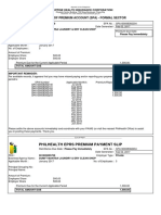 Statement of Premium Account (Spa) - Formal Sector: Philhealth Eprs Premium Payment Slip