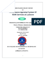 Performance Appraisal System of RSHR Services at Lucknow - Laxmi