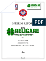 An Interim Report ON: Effects of Recession On The Investment Planning of The Customers