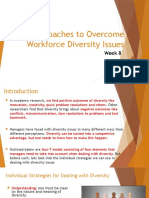 Approaches To Overcome Workforce Diversity Issues: Week 8