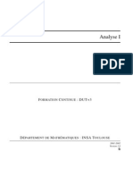 INSA Toulouse 1A Maths Analyse