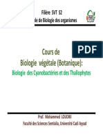 Cours BV - S2 - Biologie Des Cyanobactéries SVT S2 PDF