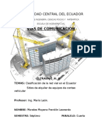 4) Clasificacion de La Red Vial en El Ecuador