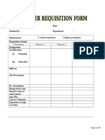 Manpower Requisition Form