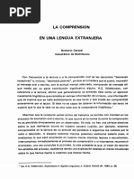 La Comprensión en Una Lengua Extranjera