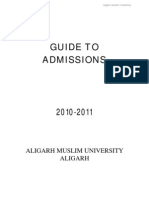 Guide To Admissions (2010-11) - Aligarh Muslim University