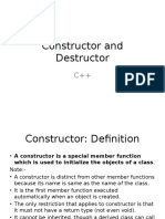 Constructor and Destructor