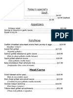 Today'S Special'S Soup: Meat/Carne