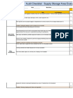 5S Audit Checklist - Supply Storage