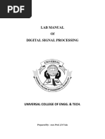 Lab Manual of Digital Signal Processing: Prepared By: Asst. Prof. J.N.Vala