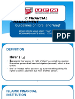 Guideline Ibra' and Waqf