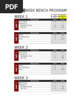 6 Week Bench Program