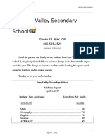 Sure Valley Secondary School Evaluation