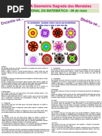 Dia Nacional Da Matematica - Teste Mandalas - Prof Mara Matemática Sesc Cidadania Goiania-GO