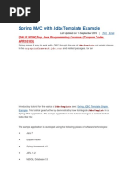 Spring MVC With JdbcTemplate Example