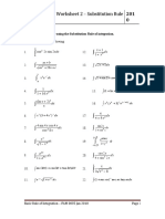 Worksheet 2-Intergration Jan 2010