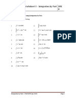 Worksheet 3-Intergration Jan 2010