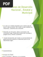 Planes de Desarrollo Nacional Estatal y Municipal