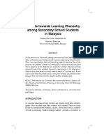 Attitude Towards Learning Chemistry Among Secondary School Students in Malaysia